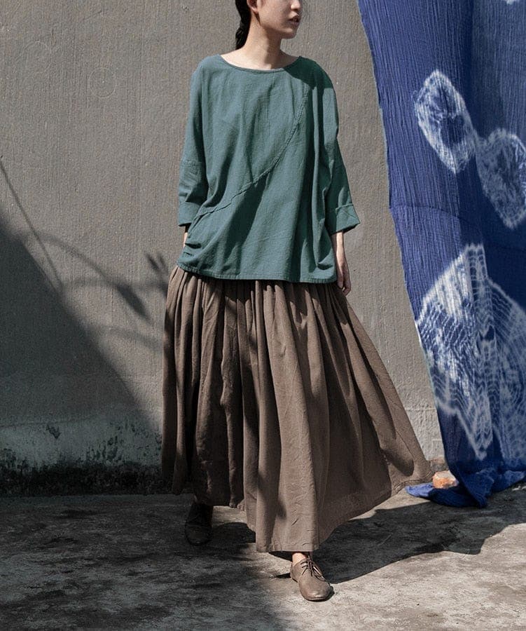 Donatella Long Vintage Maxi Skirt | Lotus Buddhatrends