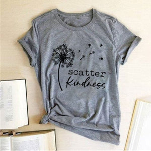 Scatter Kindness Graphic Summer T-shirt Buddhatrends