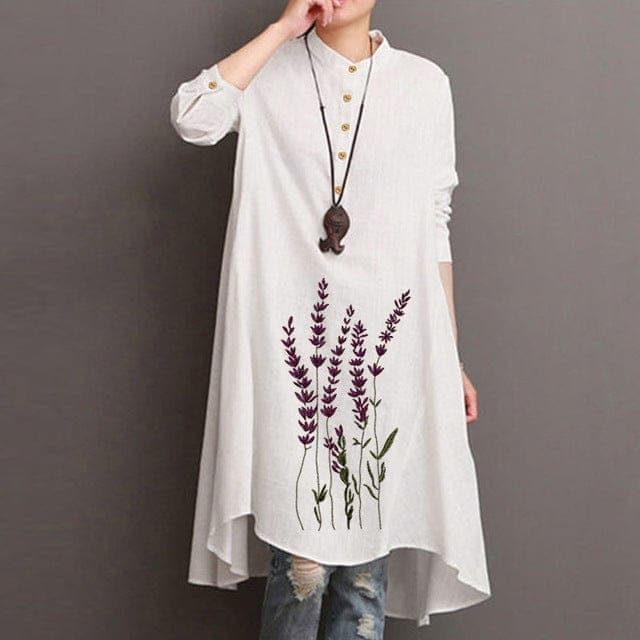 Flora Nature Inspired High Low Blouse Buddhatrends