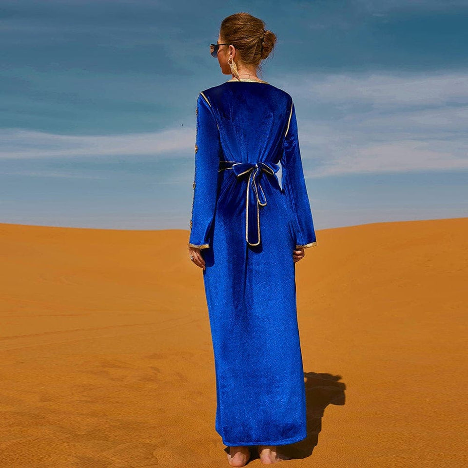 Abelarda Velvet Maxi Dress | Mandala dylinoshop