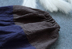 Vintage Patchwork Cotton Linen Dresses | Lotus Buddhatrends