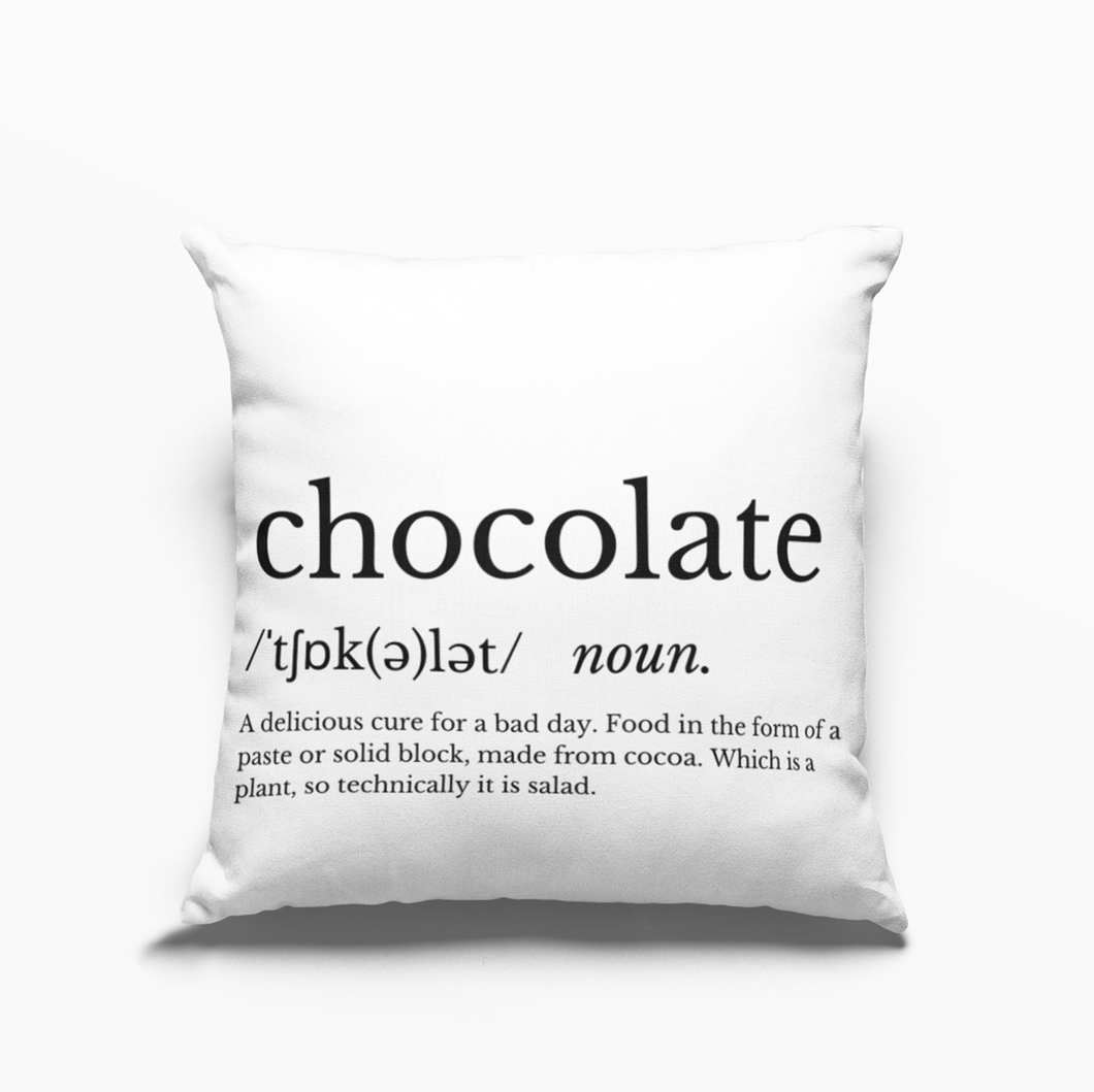 Chocolate Definition Cushion Cover dylinoshop