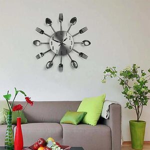 Cutlery Theme Kitchen Wall Clock dylinoshop
