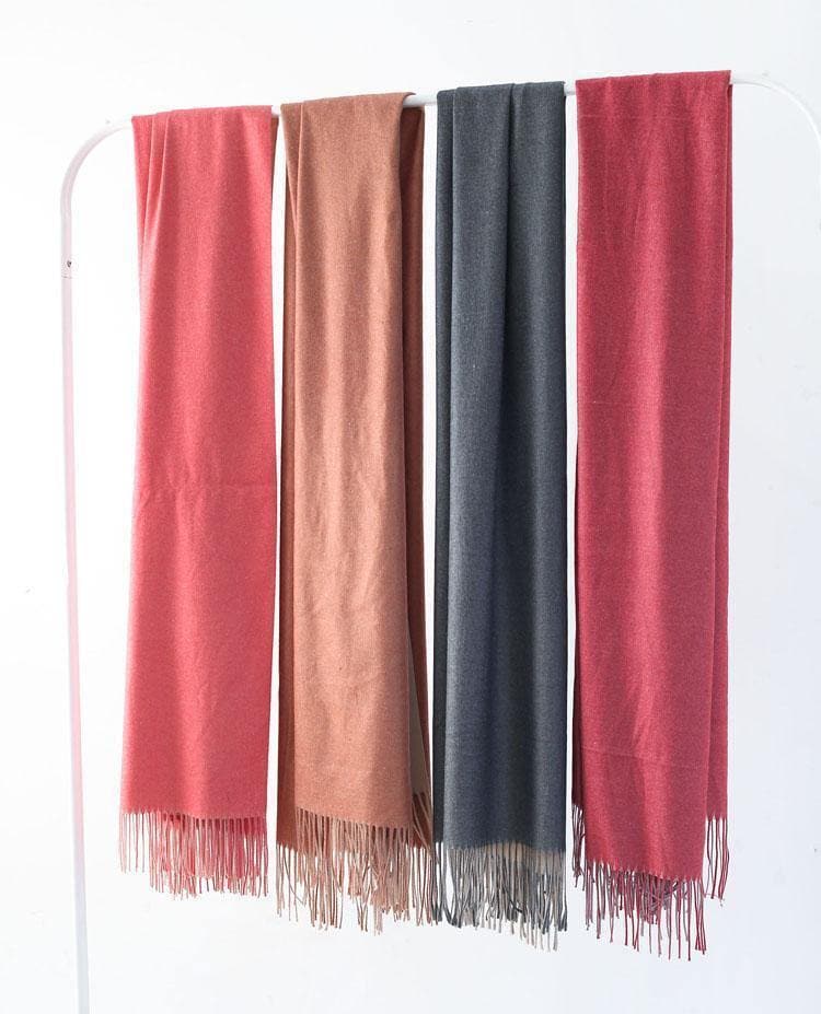 dark red women warm scarves warm rectangle big shawl AM-SCF191107