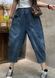 diy Blue fashion Pockets denim Pants Spring BSNZK-LPTS211124