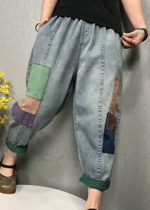 diy Blue fashion patch applique denim Pants Spring BSNZK-LPTS211124