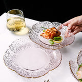 Gold Inlay Sakura Glass Dish Set dylinoshop