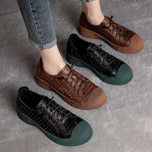 Fashion Breathable Leather Sneakers Women Casual Shoes FGCS03 Touchy Style