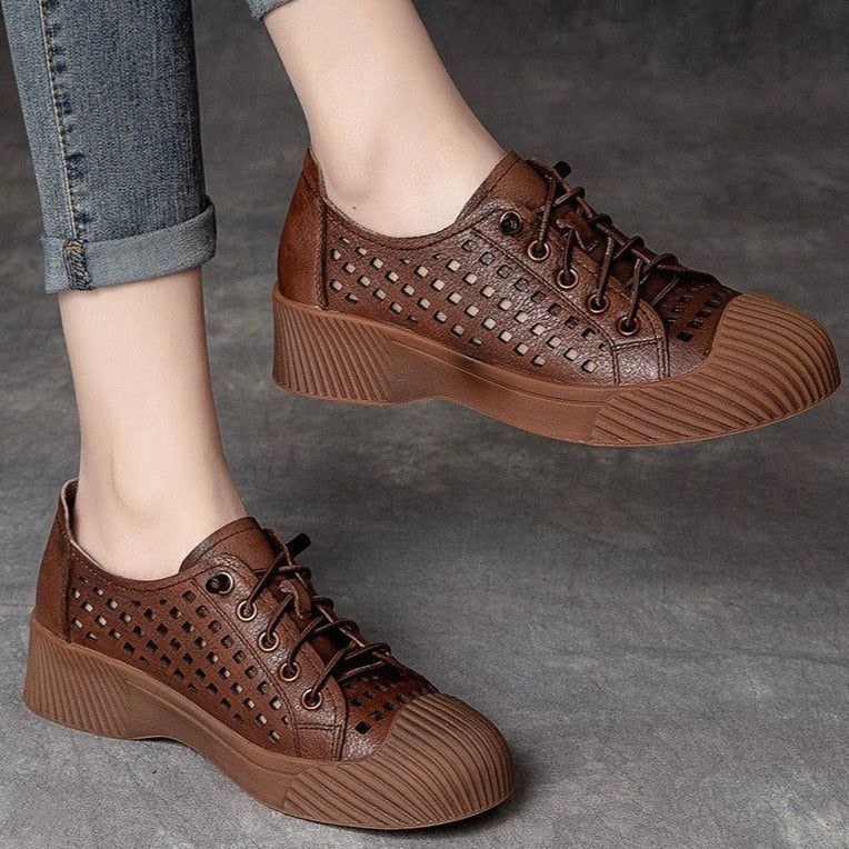 Fashion Breathable Leather Sneakers Women Casual Shoes FGCS03 Touchy Style