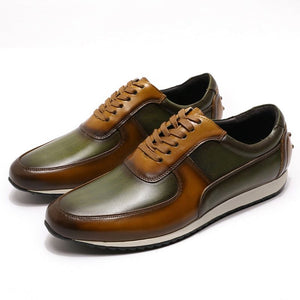 Genuine Leather Oxford  Street Style Sneakers Men's Casual Shoes MCSGT46 dylinoshop