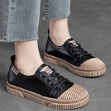 Handmade Women Casual Shoes Leather Platform Sneakers HGCS09 Touchy Style