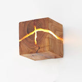 Cracked Wood Wood Wall Lamp dylinoshop