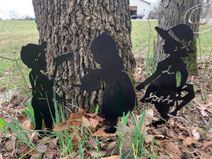Three children Yard Art Feajoy