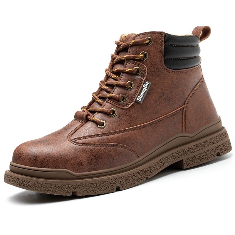 Men's Leather Casual Shoes For Men's MCSK31 Work Safety Boots dylinoshop