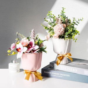 Mini Ceramic Bouquet Planter feajoy