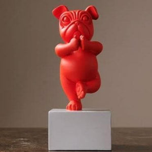 Yoga Bulldog Sculpture Feajoy