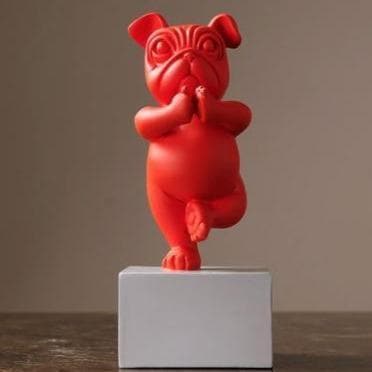 Yoga Bulldog Sculpture Feajoy