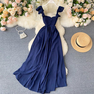 Women Elegant Big Swing A-line Vestidos Verano Vintage Dress dylinoshop