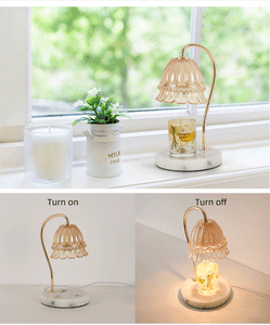Electric Candle Warmer Atmosphere Lamp With Marble Base dylinoshop
