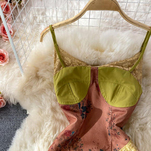 Women French Retro Temperament Waist Slimming Dress dylinoshop