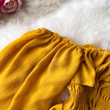 Women's Slash Neck Long Sleeve Midi Dress dylinoshop