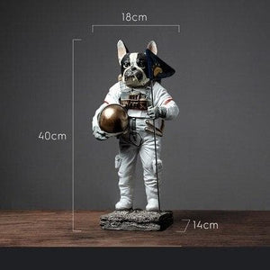 Astronaut Dog Statue dylinoshop
