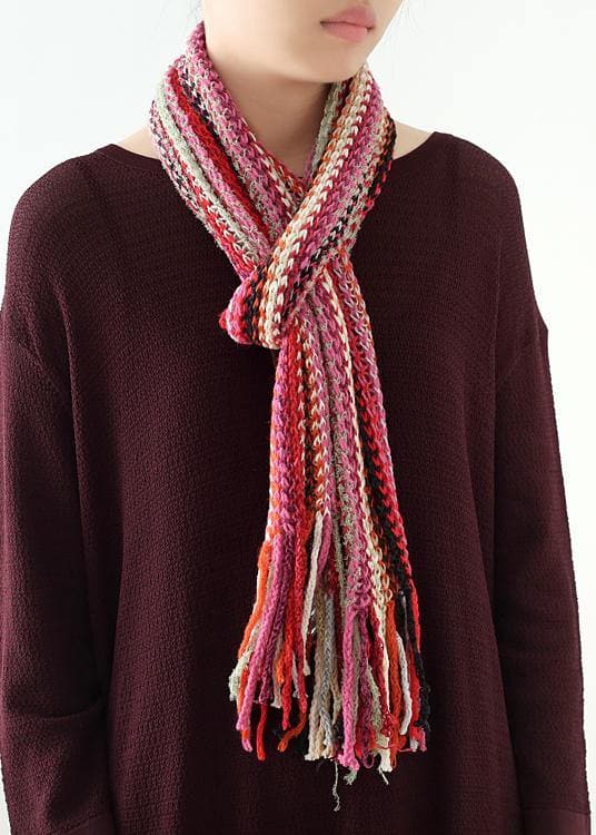 red winter women warm scarf National style knit scarves AM-SCF191107