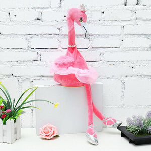 Elegant singing flamingo Plush Toy dylinoshop
