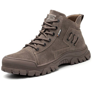 Suede Cowhide Work Safety Boots Anti-smashing Men's Casual Shoes KWCS38 dylinoshop