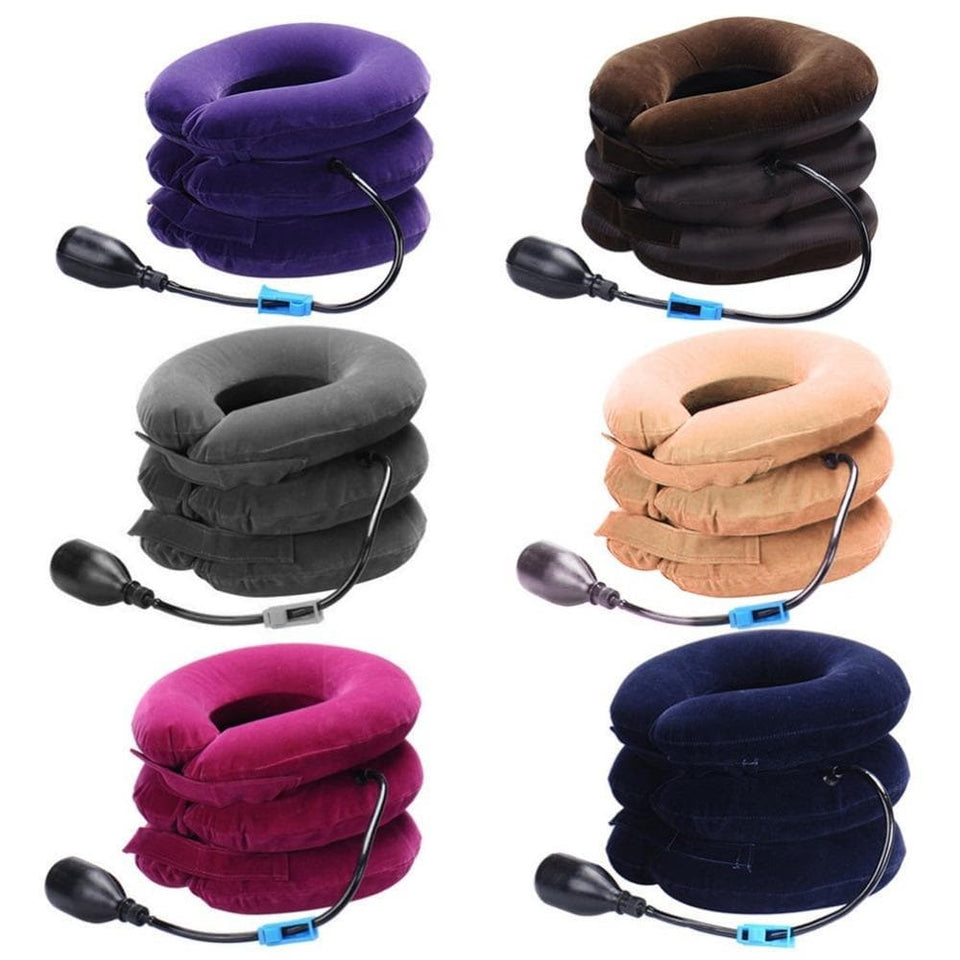 Three Layers Cervical Neck Traction Inflatable Pillow dylinoshop