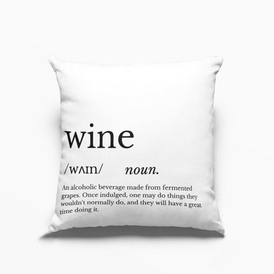 Wine Definition Cushion Cover feajoy