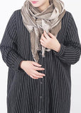 winter wild women patchwork shawl dark khaki grid stitching scarf AM-SCF191107